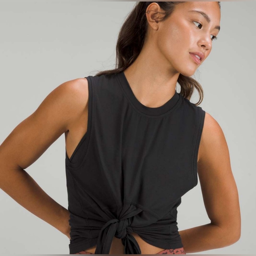 Lululemon Modal-Silk Blend Tie-Front Yoga Top